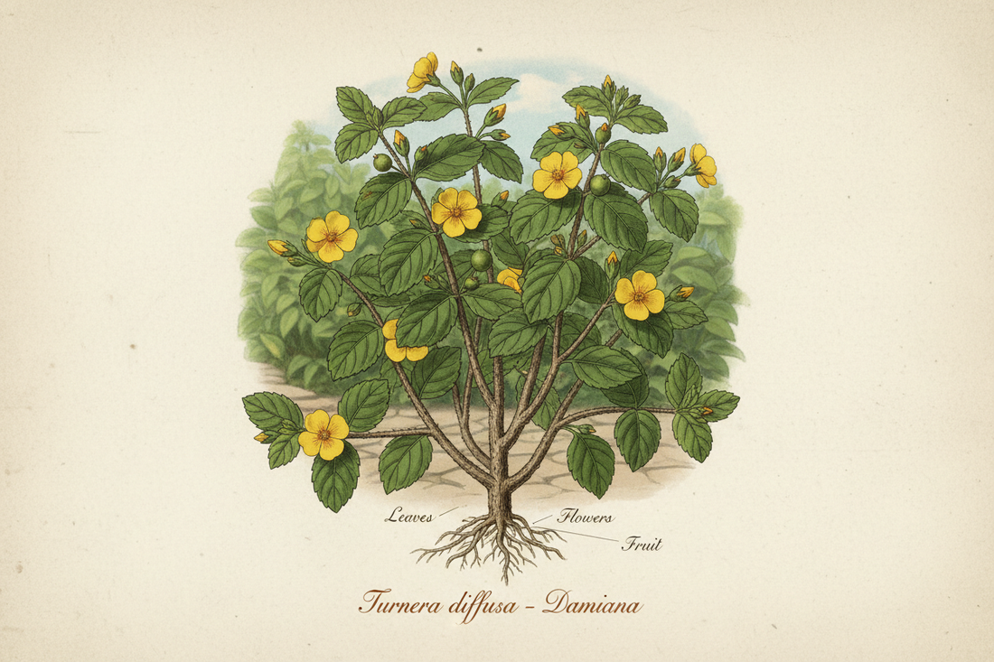 Damiana Leaf: The Desert Herb of Passion & Calm – From Mayan Rituals to Modern Mood Support